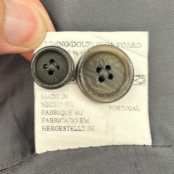 Et Vous | Size 38 | Gray 100% Wool Notched Lapel Single-Button 2 Pocket Blazer - Picture 9 of 10